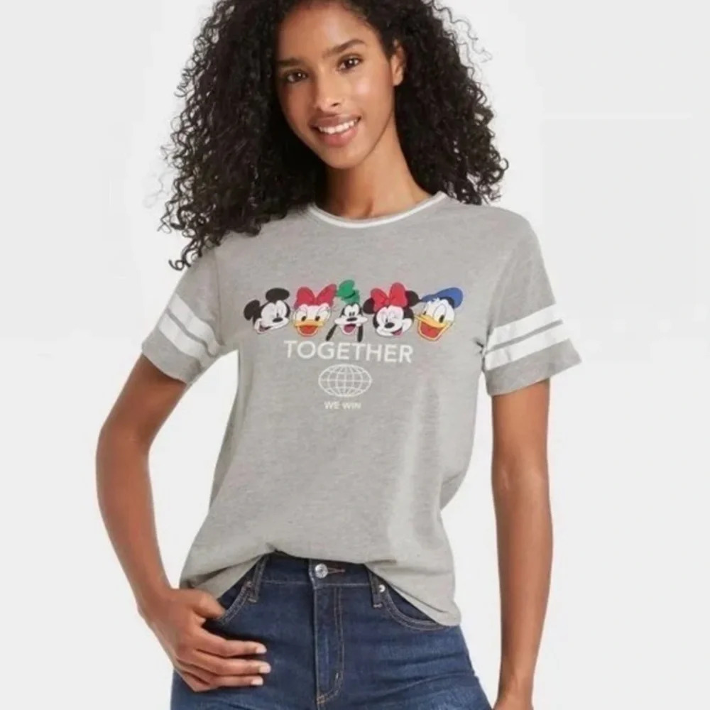 Disney • Grey Together We Win Epcot Tee Shirt